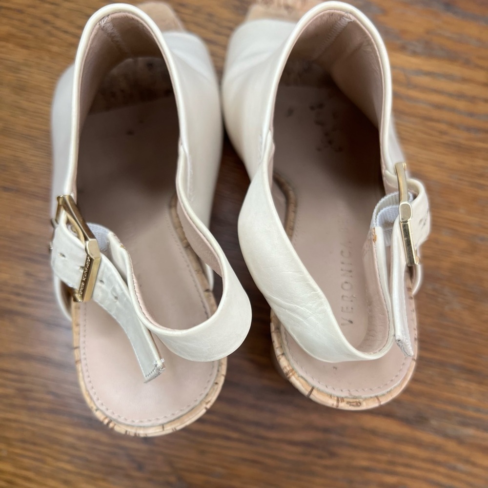 Veronica Beard Size 6 • Bodhi Leather Cork Slingback High Heels. - Picture 7 of 9